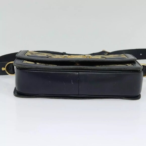 CELINE C Sulky Shoulder Bag Canvas Navy Auth - Picture 13 of 16